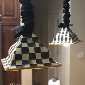 Mackenzie-Childs Check Pendant Lamps